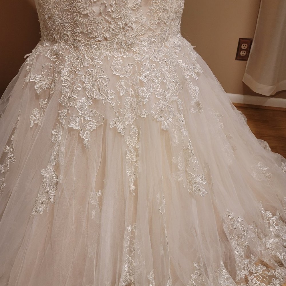 Wedding Dress Size 14 Pink Champagne - Picture 14 of 16